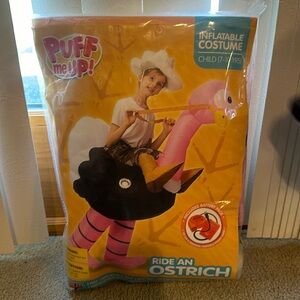 Ostrich inflatable kids costume.